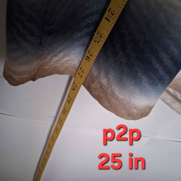 ALFRED DUNNER Tie Dyed Navy & Gold Tee Top Size 2X - Picture 5 of 7